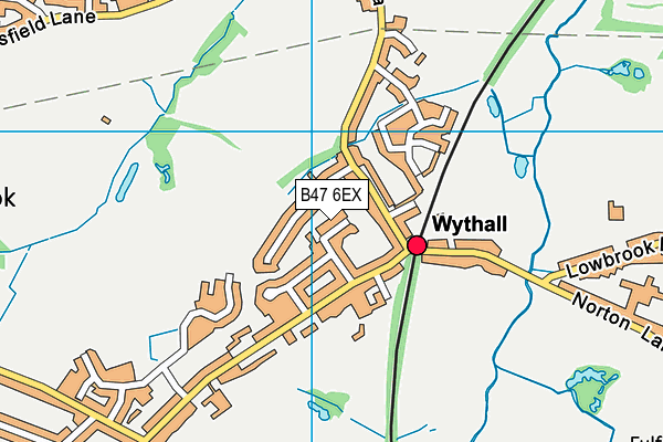 B47 6EX map - OS VectorMap District (Ordnance Survey)