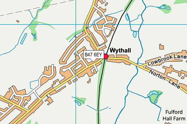 B47 6EY map - OS VectorMap District (Ordnance Survey)