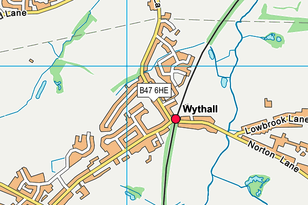 B47 6HE map - OS VectorMap District (Ordnance Survey)