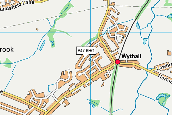 B47 6HG map - OS VectorMap District (Ordnance Survey)