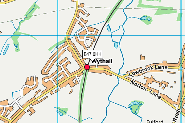 B47 6HH map - OS VectorMap District (Ordnance Survey)