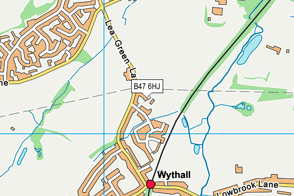 B47 6HJ map - OS VectorMap District (Ordnance Survey)