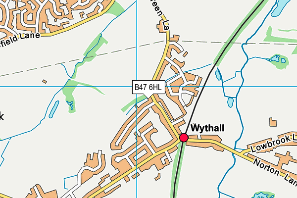 B47 6HL map - OS VectorMap District (Ordnance Survey)