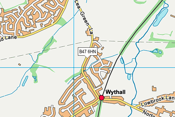 B47 6HN map - OS VectorMap District (Ordnance Survey)