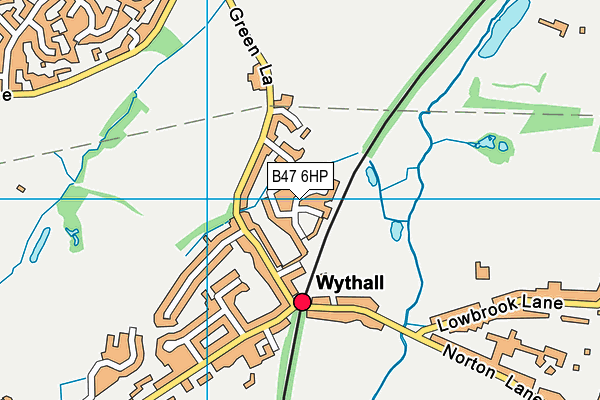 B47 6HP map - OS VectorMap District (Ordnance Survey)