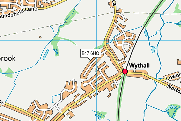 B47 6HQ map - OS VectorMap District (Ordnance Survey)