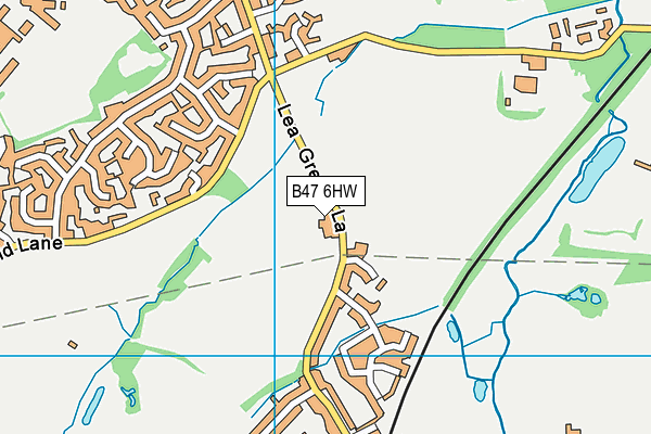 B47 6HW map - OS VectorMap District (Ordnance Survey)