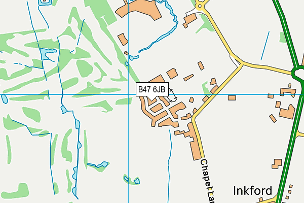 B47 6JB map - OS VectorMap District (Ordnance Survey)