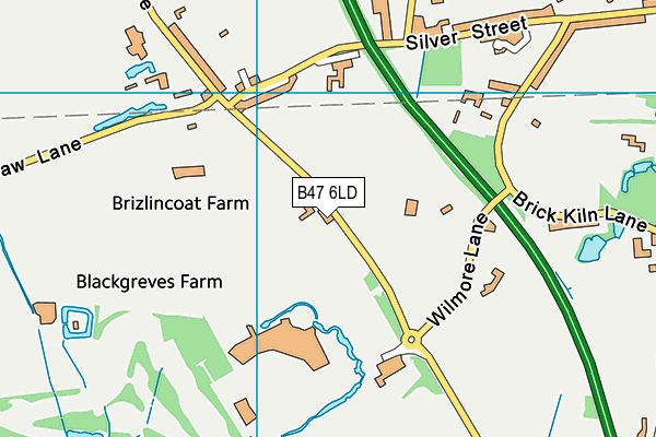 B47 6LD map - OS VectorMap District (Ordnance Survey)