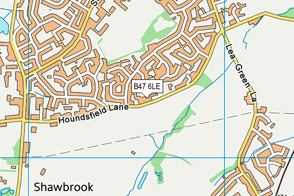 B47 6LE map - OS VectorMap District (Ordnance Survey)