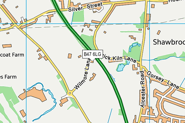 B47 6LG map - OS VectorMap District (Ordnance Survey)