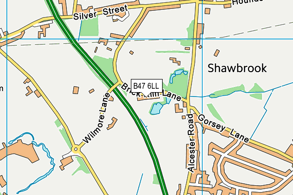 B47 6LL map - OS VectorMap District (Ordnance Survey)