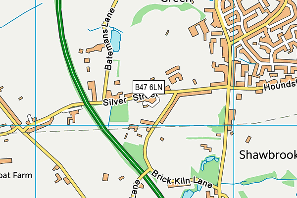 B47 6LN map - OS VectorMap District (Ordnance Survey)