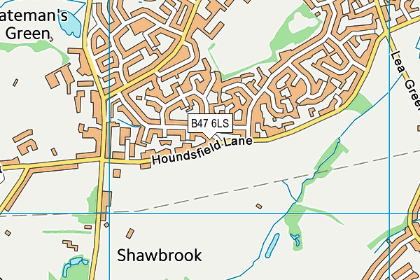 B47 6LS map - OS VectorMap District (Ordnance Survey)