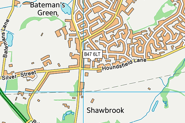 B47 6LT map - OS VectorMap District (Ordnance Survey)