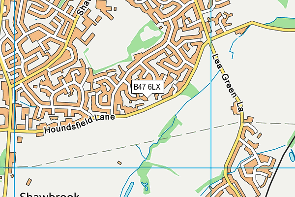 B47 6LX map - OS VectorMap District (Ordnance Survey)