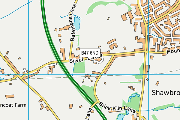 B47 6ND map - OS VectorMap District (Ordnance Survey)