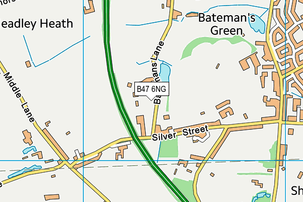 B47 6NG map - OS VectorMap District (Ordnance Survey)