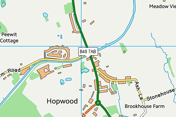 B48 7AB map - OS VectorMap District (Ordnance Survey)