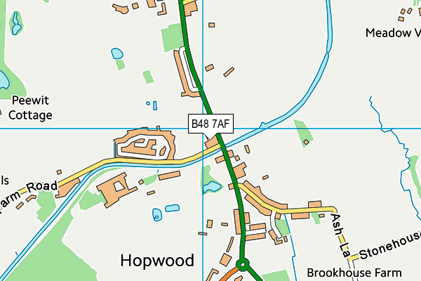 B48 7AF map - OS VectorMap District (Ordnance Survey)