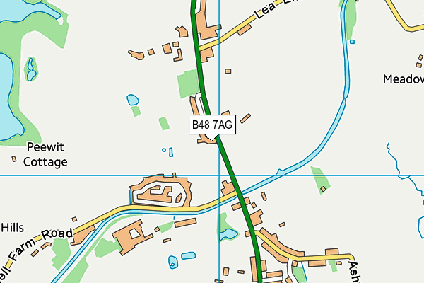 B48 7AG map - OS VectorMap District (Ordnance Survey)