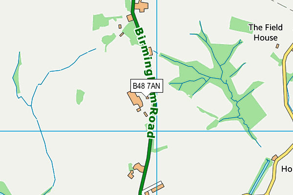 B48 7AN map - OS VectorMap District (Ordnance Survey)