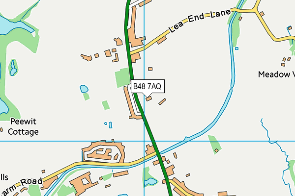 B48 7AQ map - OS VectorMap District (Ordnance Survey)