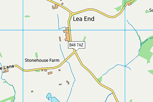 B48 7AZ map - OS VectorMap District (Ordnance Survey)