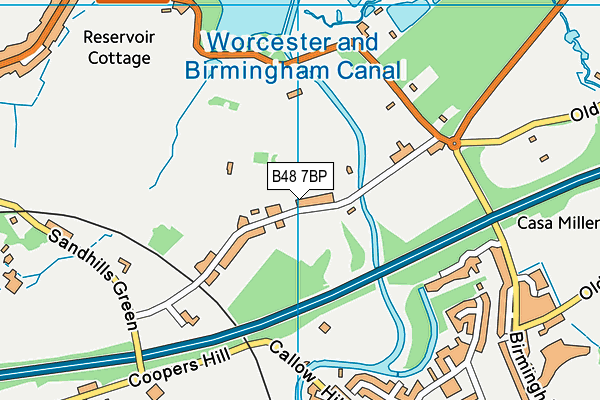 B48 7BP map - OS VectorMap District (Ordnance Survey)