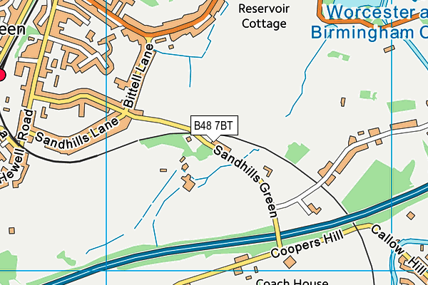 B48 7BT map - OS VectorMap District (Ordnance Survey)