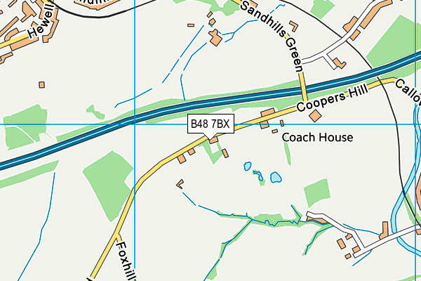 B48 7BX map - OS VectorMap District (Ordnance Survey)