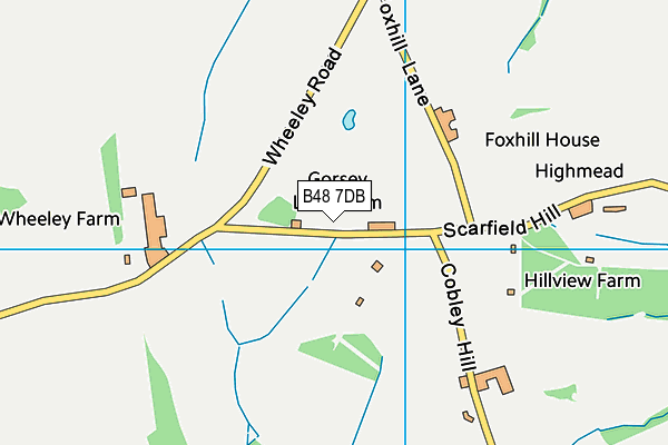 B48 7DB map - OS VectorMap District (Ordnance Survey)