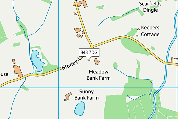 B48 7DG map - OS VectorMap District (Ordnance Survey)