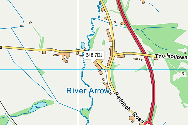 B48 7DJ map - OS VectorMap District (Ordnance Survey)