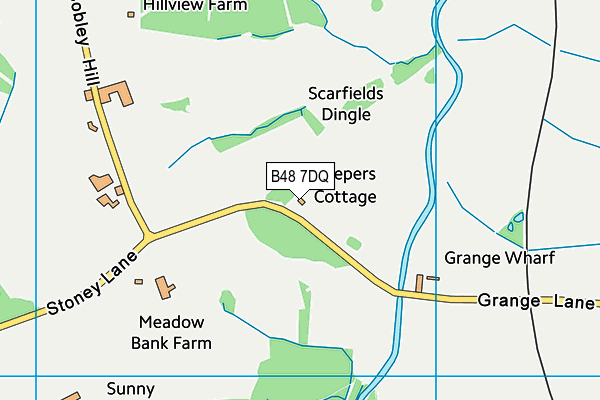 B48 7DQ map - OS VectorMap District (Ordnance Survey)