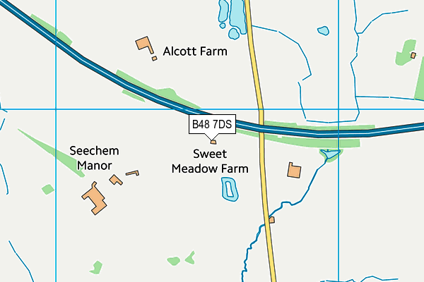 B48 7DS map - OS VectorMap District (Ordnance Survey)