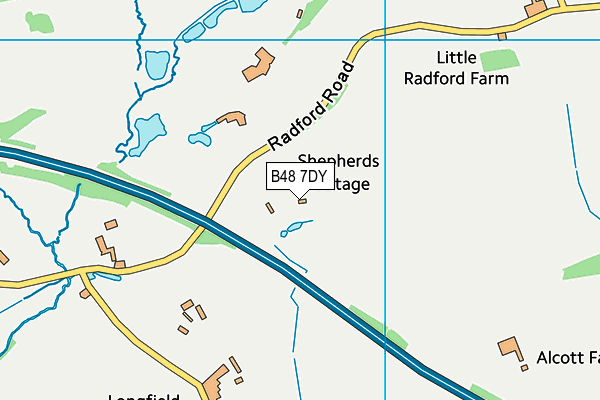 B48 7DY map - OS VectorMap District (Ordnance Survey)