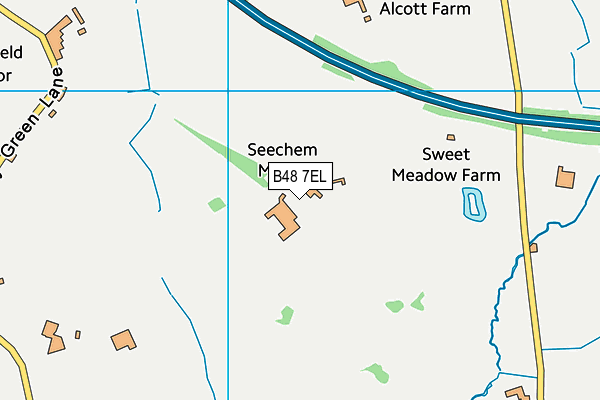 B48 7EL map - OS VectorMap District (Ordnance Survey)