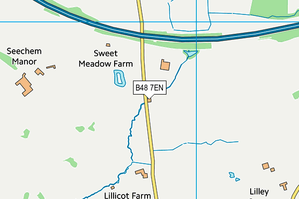 B48 7EN map - OS VectorMap District (Ordnance Survey)