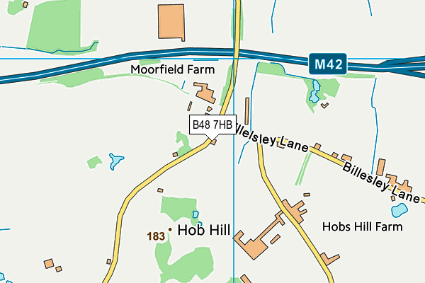 B48 7HB map - OS VectorMap District (Ordnance Survey)