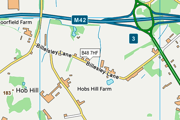 B48 7HF map - OS VectorMap District (Ordnance Survey)