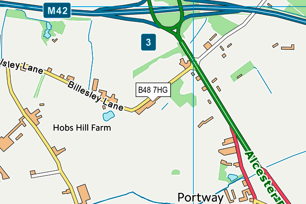 B48 7HG map - OS VectorMap District (Ordnance Survey)