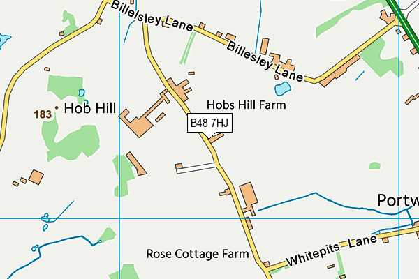 B48 7HJ map - OS VectorMap District (Ordnance Survey)