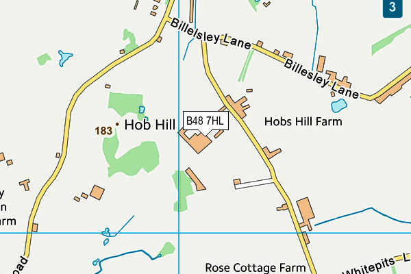 B48 7HL map - OS VectorMap District (Ordnance Survey)