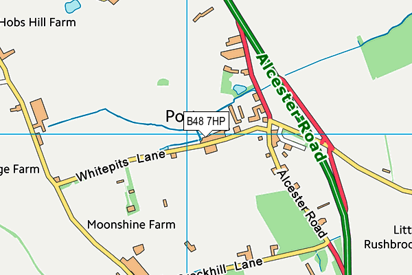 B48 7HP map - OS VectorMap District (Ordnance Survey)