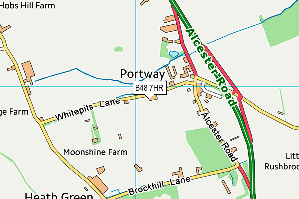 B48 7HR map - OS VectorMap District (Ordnance Survey)