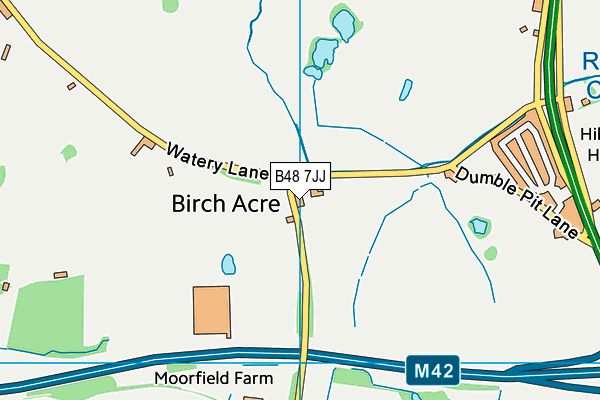 B48 7JJ map - OS VectorMap District (Ordnance Survey)
