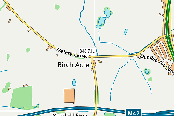 B48 7JL map - OS VectorMap District (Ordnance Survey)