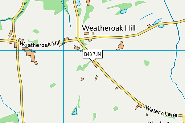 B48 7JN map - OS VectorMap District (Ordnance Survey)