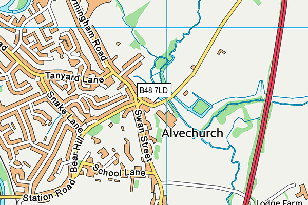 B48 7LD map - OS VectorMap District (Ordnance Survey)